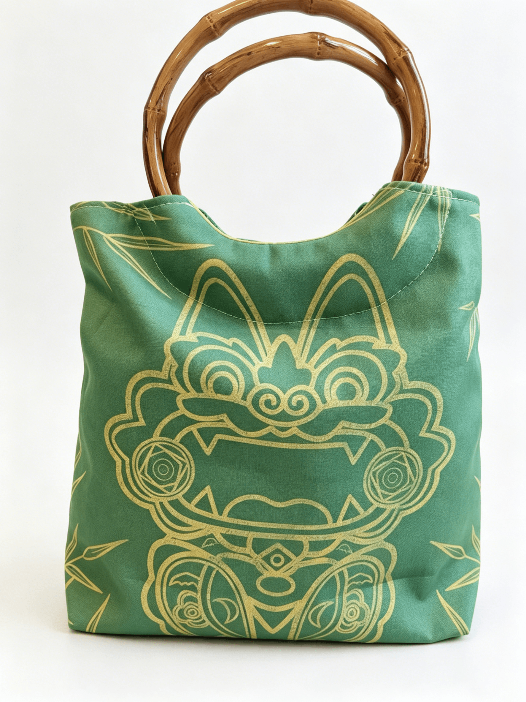 瓦猫·绿底金线包