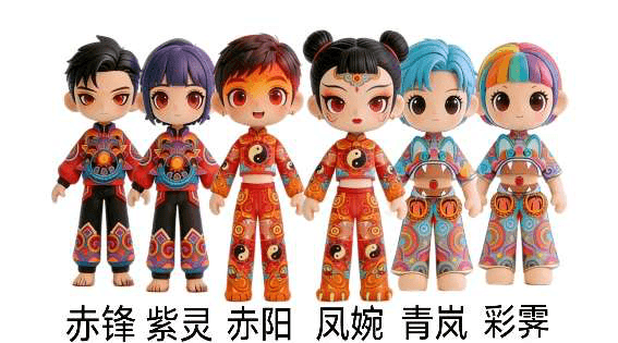 形象延展 六角色